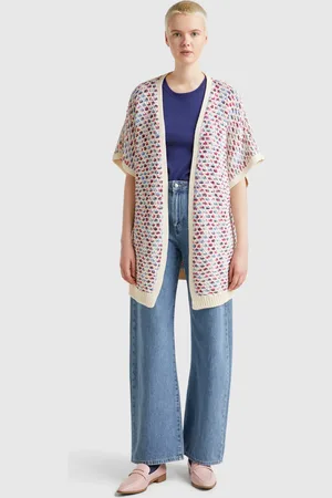 Benetton Reversible Jacquard Cardigan