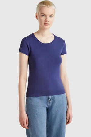 Benetton Short Sleeve Sweater In 100% Cotton