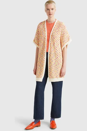 Benetton Reversible Jacquard Cardigan