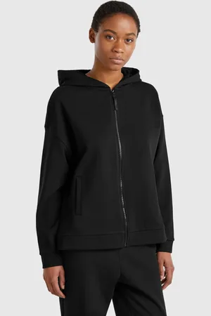 Benetton 100% Cotton Sweatshirt With Zip And Hood