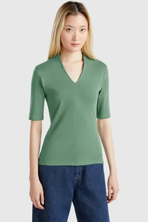 Benetton Slim Fit T-shirt In Long Fiber Cotton