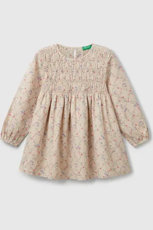 Benetton Floral Dress In Cotton