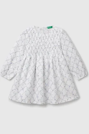 Benetton Floral Dress In Cotton