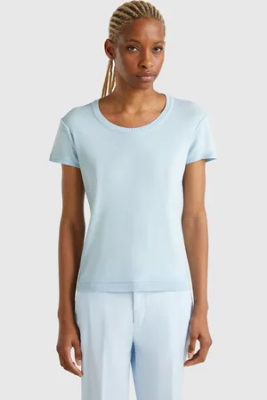 Benetton Short Sleeve Sweater In 100% Cotton