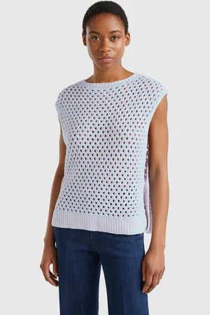 Benetton Oversized Fit Perforated Vest