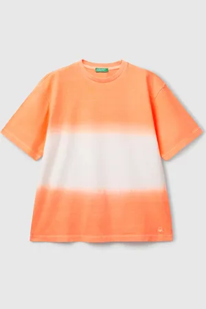 Benetton Oversized Fit Dip-dye T-shirt