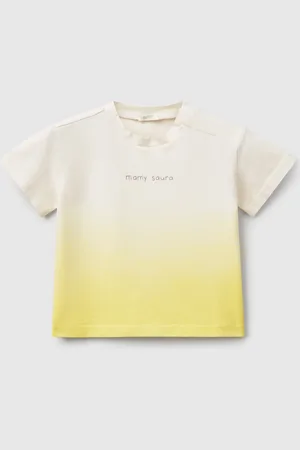 Benetton Dip-dye T-shirt With Print