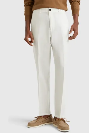 Benetton Chinos In Pure Linen