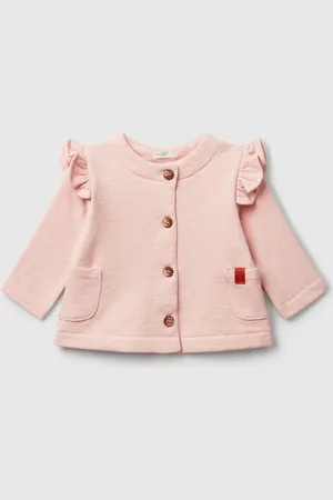 Benetton Sweatshirt In Terry Cloth With Rouches