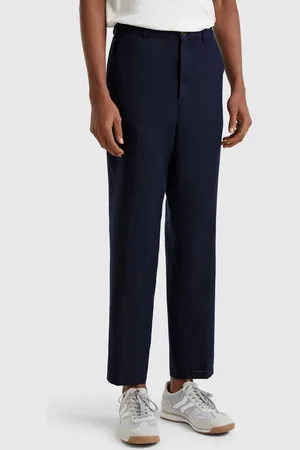 Benetton Chinos In Pure Linen