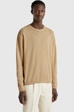 Benetton Sweater In Linen And Cotton Blend