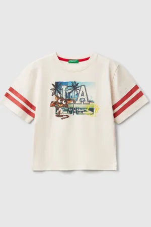 Benetton Oversized Fit T-shirt With Photographic Print