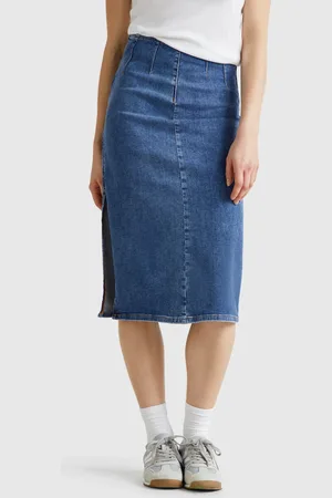 Benetton Denim Pencil Skirt
