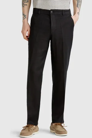 Benetton Chinos In Pure Linen