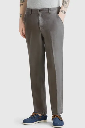 Benetton Chinos In Pure Linen