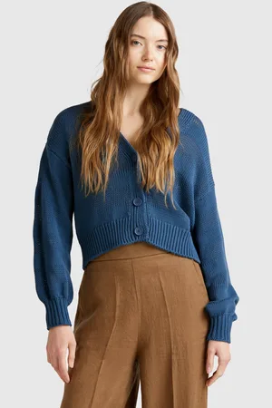 Benetton 100% Cotton Knit Cardigan