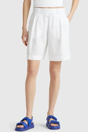 Benetton 100% Linen Bermudas