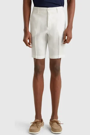 Benetton Bermudas In Pure Linen