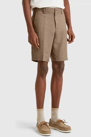 Benetton Bermudas In Pure Linen