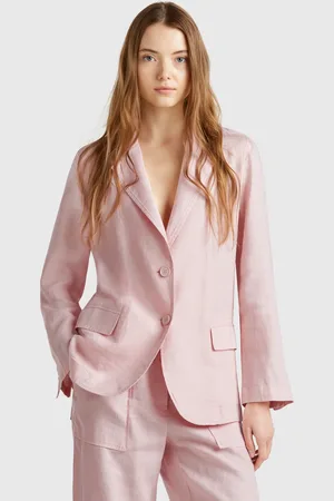 Benetton Blazer In Pure Linen