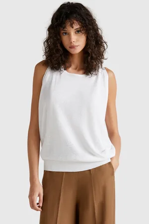 Benetton Reversible Linen Blend Sweater