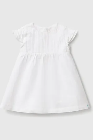 Benetton Dress In Linen And Cotton Blend