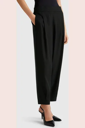 Benetton Flowy Trousers With Pleats
