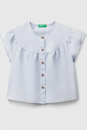 Benetton Blouse In Linen Blend