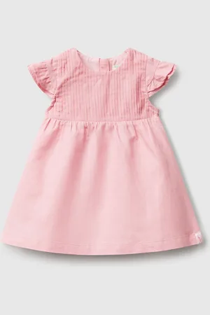 Benetton Dress In Linen And Cotton Blend