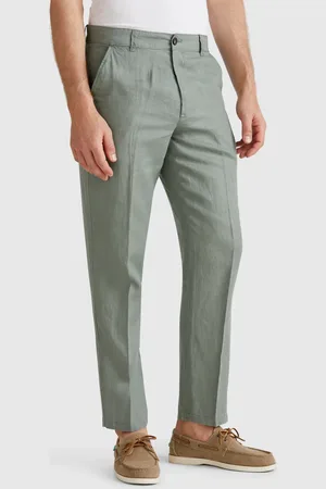 Benetton Chinos In Pure Linen