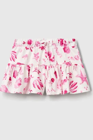 Benetton White Shorts With Shells