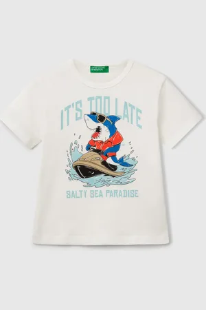 Benetton T-shirt In Organic Cotton With Print