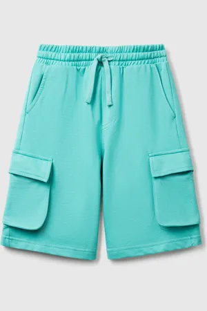 Benetton Cargo Shorts In Light Sweat Fabric