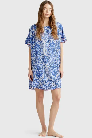 Benetton Kaftan With Pattern Print