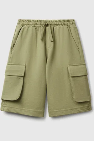 Benetton Cargo Shorts In Light Sweat Fabric