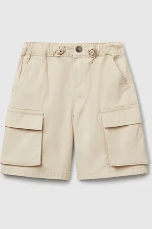 Benetton Parachute Shorts In Stretch Cotton