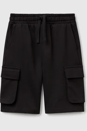 Benetton Cargo Shorts In Light Sweat Fabric