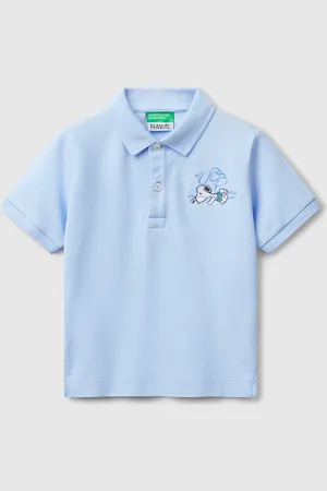 Benetton Polo With Snoopy Embroidery ©peanuts