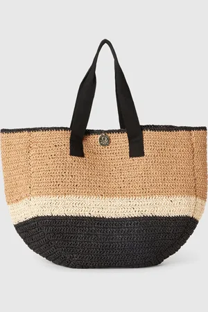 Benetton Straw Look Shopping Bag