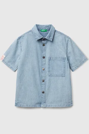 Benetton Check Shirt In Pure Cotton