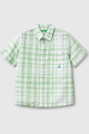 Benetton 100% Cotton Check Shirt