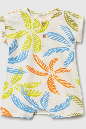 Benetton Onesie With Tropical Print