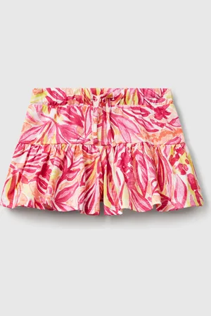 Benetton Shorts With Tropical Print