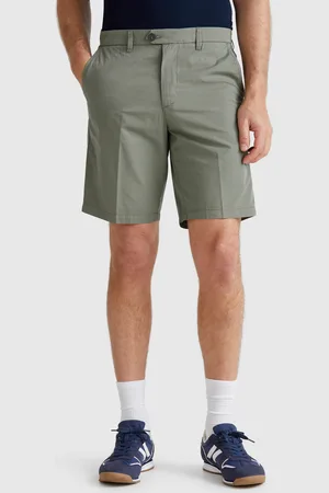 Benetton Chino Bermuda Shorts In Canvas