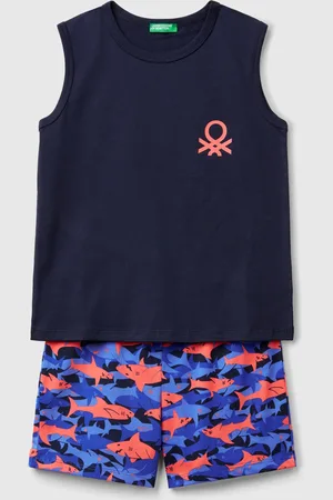 Benetton Pyjamas With Shark Print