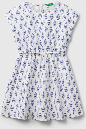 Benetton Patterned Flared Dress