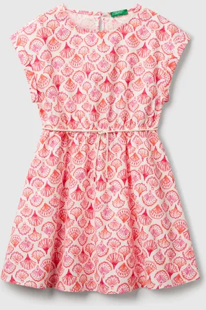 Benetton Patterned Flared Dress