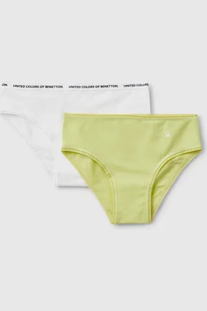 Benetton Two Pairs Of Underwear In Stretch Cotton