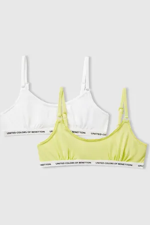 Benetton Two Bras In Stretch Cotton