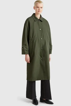 Benetton Long Parka With Removable Padding